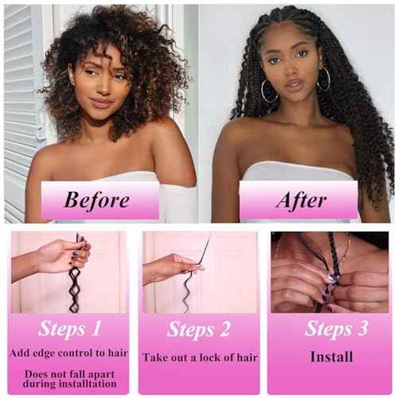 Human Braiding Hair 2 Bundles 100g 24 Inch Deep Wave Bulk 100% Human Hair for Braiding No Weft 12A Brazilian Virgin Human Hair Extensions for Boho Braids Natural Black