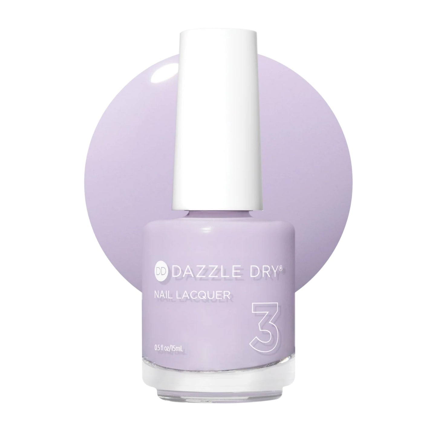 Dazzle Dry Nail Lacquer (Step 3) - Faith - A cool, pastel lavender with gray undertones. Full coverage cream. (0.5 fl oz)