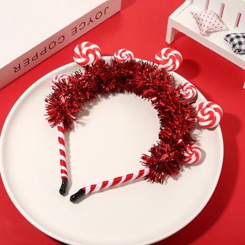 mokkia Candy Headband for Women Sweet Lollipop Christmas Headbands Halloween Candy Costume Accessories Candyland Costume Gift
