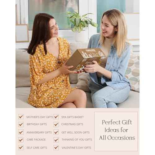 Coralogo Natural Spa Gift Baskets - Natural Pampering Spa Set, Self-Care Get Well Soon Basket,Thank You Gifts, Unique 11pcs Gift Set for Birthday Christmas Valentines Day Mothers Day