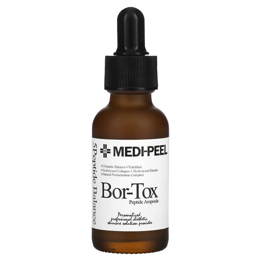 Medi-Peel 5Growth Factor Bor-Tox Peptide Ampoule 30ml, Hydrolyzed Collagen, Anti-Aging Serum, Anti-Wrinkle, Skin Elasticity, Blemish Care, Reduce Fine Lines, Hyaluronic Acid, Korean Skin Care