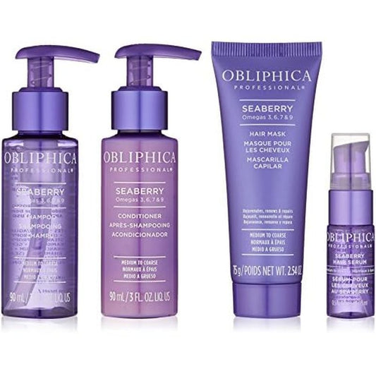 Obliphica Seaberry Medium To Coarse Travel Kit - Elevate Your Hair Care On the Go