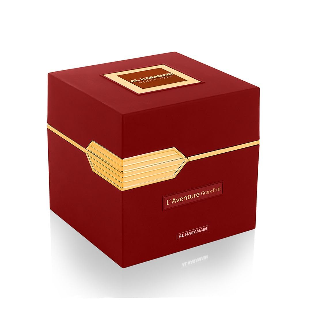 Al Haramain L'Aventure Grapefruit Extrait De Parfum Spray for Women, 3.4 Ounce