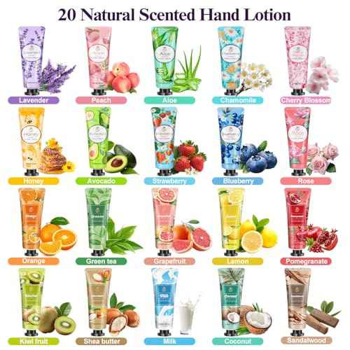 120 Pack Hand Cream Gift Set, Travel Size Lotion, Mini Hand Creams, Teacher Appreciation Gifts, Hand Cream for Dry Cracked Hands, Bulk Christmas Gifts for Coworkers Adults Women Nurse
