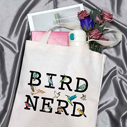 GJTIM Ornithologist Gift Bird Nerd Zipper Makeup Bag for Bird Lovers (Bird Nerd Tote)