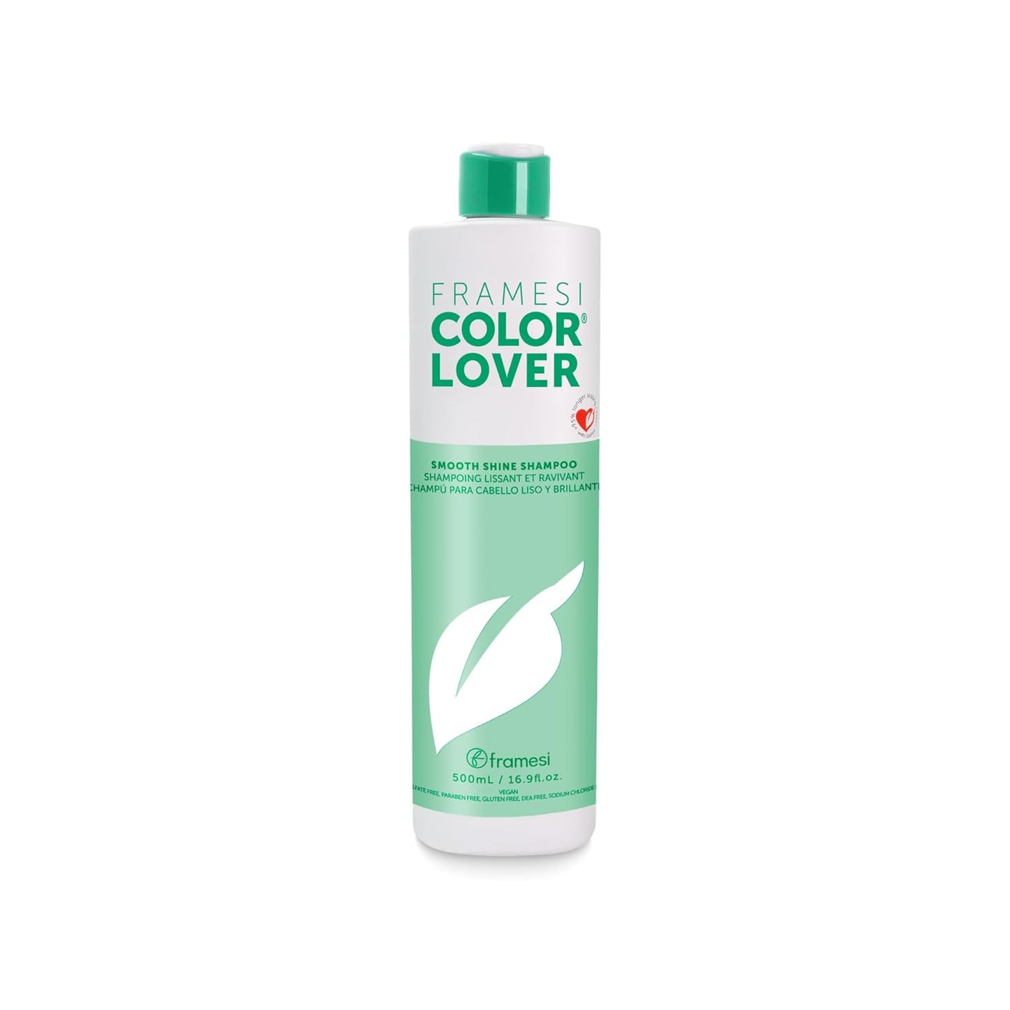 Framesi Color Lover Shampoo - Smoothing Sulfate-Free Shampoo for Color Treated Hair - 16.9 Fl Oz | Quinoa & Meadowfoam