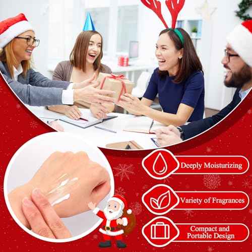 150 Pcs Christmas Hand Cream Gift Sets for Dry Cracked Hands Moisturizing Hand Lotion Small Travel Lotion Stocking Stuffers Gift Set for Women Mom Girlfriend Christmas Birthday