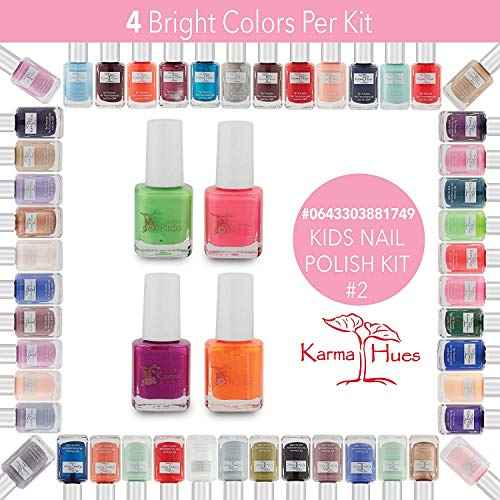 Karma Kids Nail Polish Box Set No. 2 Natural Safe Nail Polish for Little Girls - Non-Toxic, Vegan, and Cruelty Free ? Quick Dry, Kids Friendly