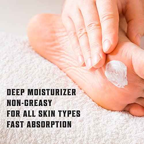 Viking Revolution Tea Tree Foot Cream for Dry Cracked Heels - Foot Balm For Cracked Feet - Dry Feet Repairing Cream with Aloe Vera and Mint (8oz)