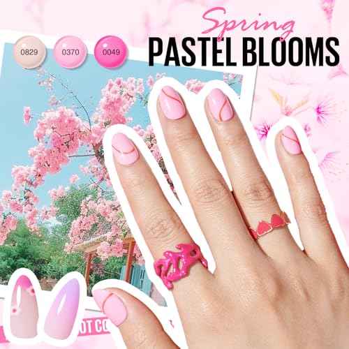 MEFA 42 Colors Gel Nail Polish Kit with U V Light, 59 Pcs All Seasons Collection Colorful Gel Polish Essential Set with 5 Psc Matte/Glossy Base Top Coat, Salon Gifts for Women