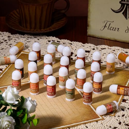 30 Pcs Mini Sunscreen Lip Balms Bulk Spf 30 Fall Favor Gifts Lip Balms Sticks with Sunscreen Employee Appreciation Gifts Teacher Nurse Wedding Baby Shower Christmas Party Favor for Women Men