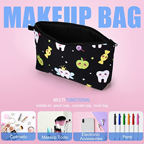 Weewooday 6 Pcs Teeth Makeup Bags Teeth Gift Graduation Teacher Gift Travel Waterproof Cosmetic Pouch Toiletry Bag Accessories Organizer Teachers Day Birthday Present for Women Girls£¨Cute Pattern£©