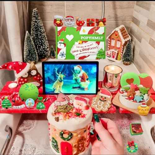 Christmas Bath Bomb,12Pcs Bath Bombs with Surprise Inside, Organic Natural Essential Oils Fun bubble, Creative Christmas Magic Bath Bomb Gift for Boy Girl Birthday Holiday New Year Christmas Halloween