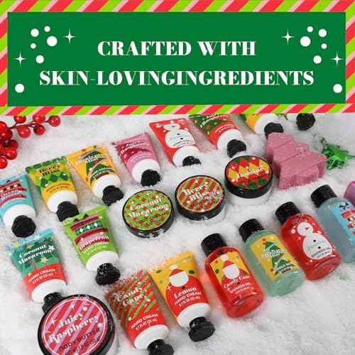 BODY & EARTH # LOVE 2025 Hand Cream Gift Sets-24 Days of Beauty Advent Calendar for Women Lotion Sets Christmas Gifts for women with Hand Lotion,Body Lotion,Foot Cream,Bath Sets,etc