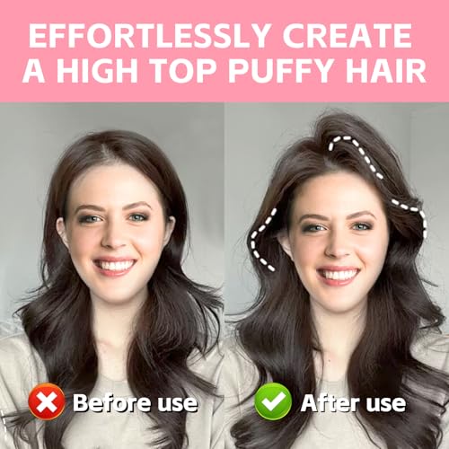 2PCS Volumizing Hair Clips for Women, Hair Volume Clip Styling Tools Volumizing Comb for Fluffy Bangs Clips for Root Lift, Root Booster Clips, Pink