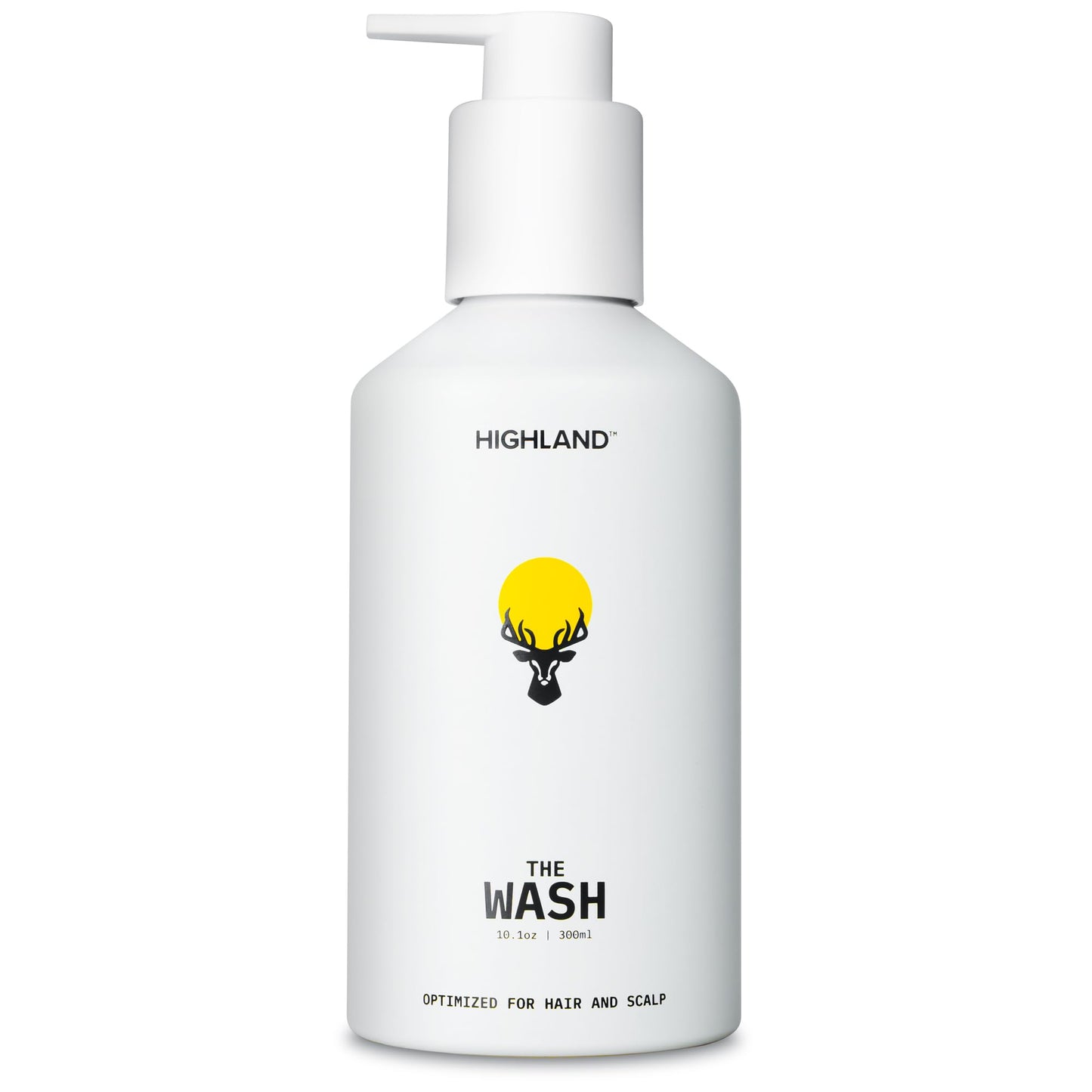 Highland The Wash - Hair & Scalp Shampoo Alternative with Botanicals for Damaged Strands, Restoration & Healthier Hair Growth - Hydrating & Nourishing Cleanser - Wild Mint Sandalwood Scent - 10.1oz