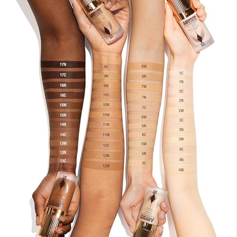 Charlotte Tilbury Airbrush Flawless Matte Foundation - Full Coverage Liquid Makeup with a Natural-Matte Finish - Smoothes & Blurs Pores - Waterproof & Transfer Resistant - 10 Neutral