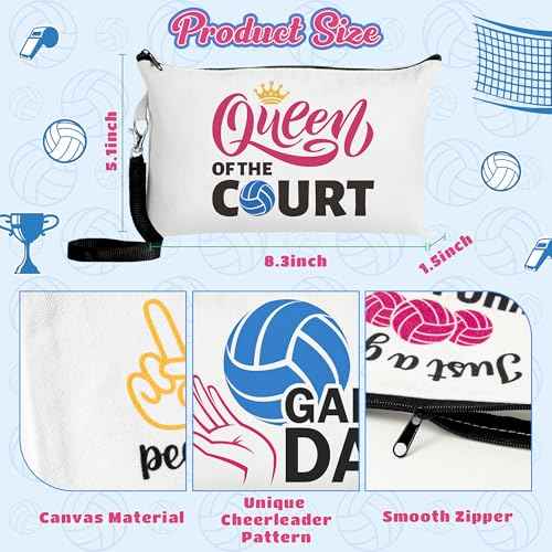 R HORSE 9Pcs Sport Makeup Bag Gifts for Women Girls, Ladies Sport Cosmetic Bags Sport Accessories Canvas Toiletry Bag Makeup Pouch Organizer Women Player Gift for Mother¡¯s Day Birthday