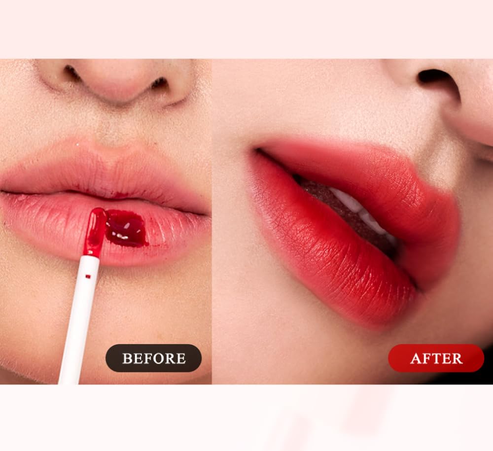 Berrisom Lip Tattoo Tint - Waterproof Peel-Off Lip Stain for Long-Lasting Color | Hydrating Formula, 5 Shades Available (Berry Pink)