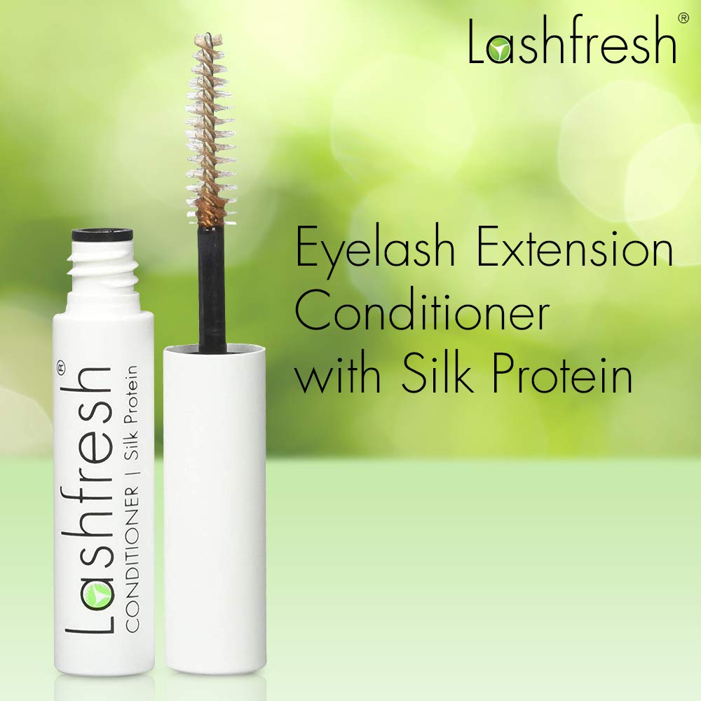 Lashfresh Eyelash Extension Conditioner with Silk Protein, 3ml. Keep natural lashes healthy and strong, soft and silky lash extensions.