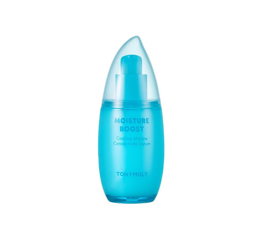 TONYMOLY Moisture Boost Hydrating Serum – Cooling Marine Concentrate with Chlorella, Seaweed & Niacinamide, Lightweight Face Moisturizer, 3 oz