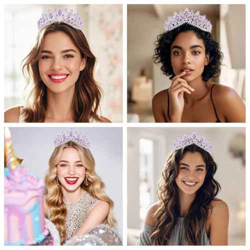 Kamirola - Queen Crown and Tiara Princess Crown for Women and Girls Crystal Headbands for Bridal, Wedding Gothic Halloween Costumes for Women Prom Christmas Halloween Birthday Prom Pageant Party£¨TR23£©