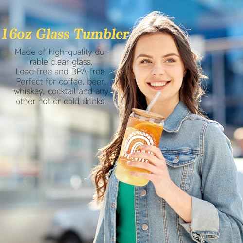 Mimi Gifts, Mothers Day Gifts For Grandma Mimi, Best Grandmother Gift Set from Granddaughter Grandkids - Unique Canvas Tote Bag Makeup Bag 16oz Glass Tumbler Care Package for Women