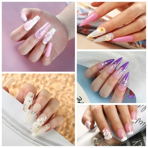 Acrylic Nail Kit for Beginners with Everything 3pc Professional Acrylics Powder 6pcs Gel Nail Polish 18pcs Glitter Decoration Powder Nails Kit Acrylic Set with Tips Nail Light and Drill DIY Gifts