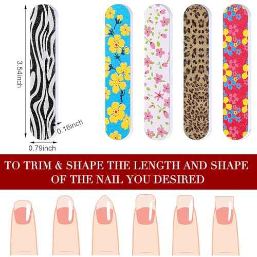 Sumind 100 Pack Nail Files Double Sided Emery Boards Manicure Tools Professional Nail File and Buffers for Women(3.54 x 0.79 x 0.16 Inch)
