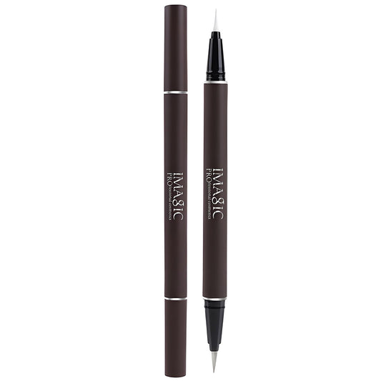 Wismee Double Head Eyeliner Pen, Waterproof Liquid Eyeliner, Long-Lasting, High-Pigmented Liner, Vegan & Cruelty-Free, White & Silver