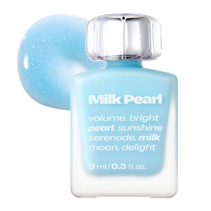 alternativestereo Lip Potion Milk Pearl Gloss No.1 Soda Moon | High Shine Gloss with Light Plumping & Gem Glitter | 0.3 Oz