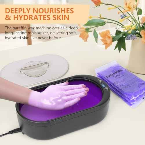 Paraffin Wax Machine for Hands and Feet, Paraffin Wax Warmer with Refills, Paraffin Bath for Arthritis, Hand and Foot Treatment, SPA Hot Wax Machine for Moisturizing Dry Skin
