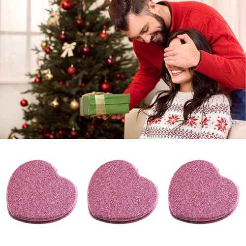 6 Pack Sparkly Pokect Heart Mirror Travel Compact Magnifying Folding Mirror for Purse Mini Vanity Cosmetic Lashes Makeup Double-Sided Cute Glitter Pink