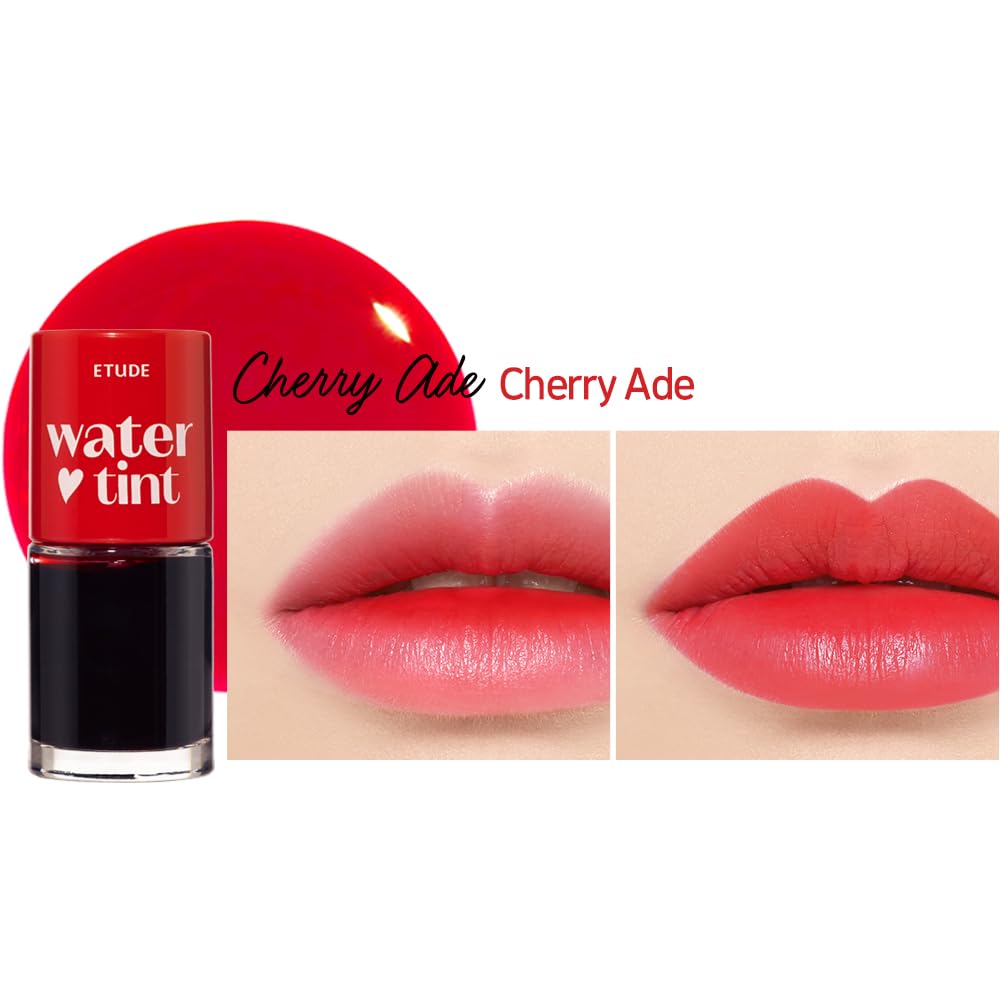 ETUDE Dear Darling Water Tint 3 Color Set, Strawberry Ade, Cherry Ade, Red Grapefruit Ade, Lip and Cheek Stain Trio, Korean Water Blush Tint, K-Beauty Makeup, 9g x 3