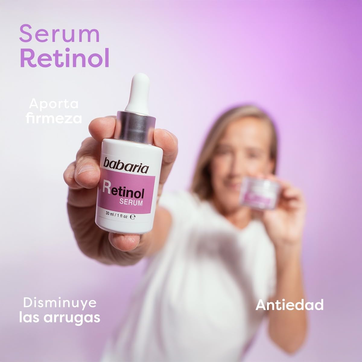 Babaria Retinol Face Serum, 1 oz - Facial Moisturizer for Skin Care - Anti Aging Serum to Reduce Appearance of Wrinkles - Improves Firmness and Elasticity - Light, Fast-Absorbing, Vegan Formula
