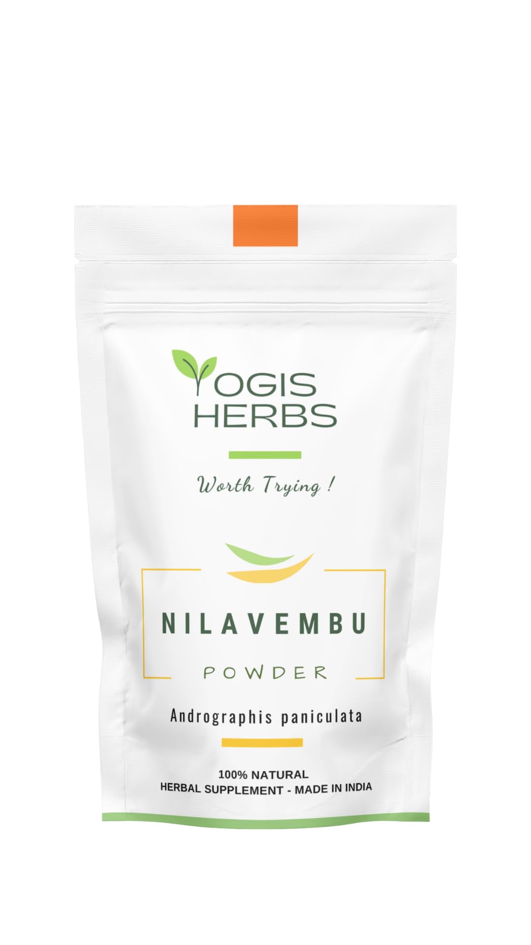 YOGIS HERBS Nilavembu Powder — Andrographis paniculata/Kalmegh/King of Bitters — Traditional Tamil Siddha Herb for Daily Wellness, Seasonal Comfort & Immune-Supporting Routines — Single-Ingredient