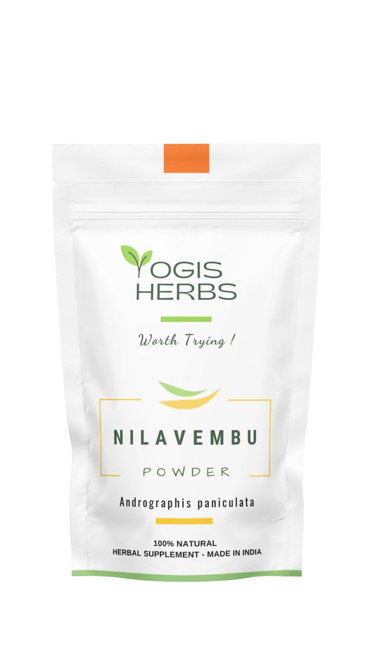 YOGIS HERBS Nilavembu Powder — Andrographis paniculata/Kalmegh/King of Bitters — Traditional Tamil Siddha Herb for Daily Wellness, Seasonal Comfort & Immune-Supporting Routines — Single-Ingredient