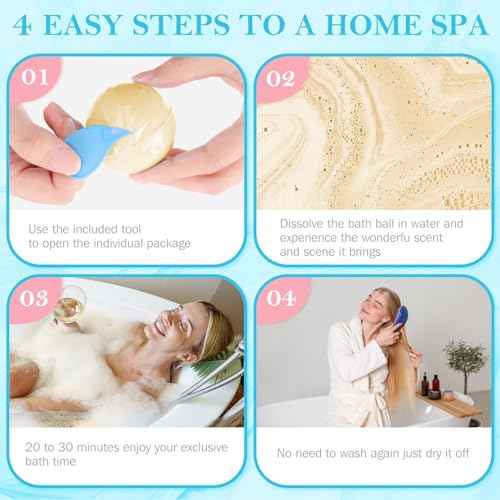 Bath Bombs Set, 7 Packs Bubble Fizzies Relaxation with Shea Butter, Dry Skin Moisturize, Birthday, Idea for Women, Wife, Girlfriend