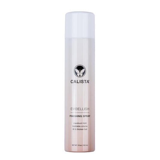 Calista EMBELLISH Finishing Volume Spray, Buildable Max Hold Hairspray for Lift & Thickening, Waterless Featherweight Formula for All Hair Types, 10 oz