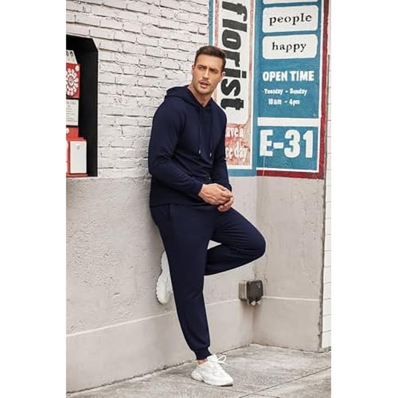 COOFANDY Sweatsuits for Men 2 Piece Tracksuit Casual Athletic Jogging Suit Hooded Set