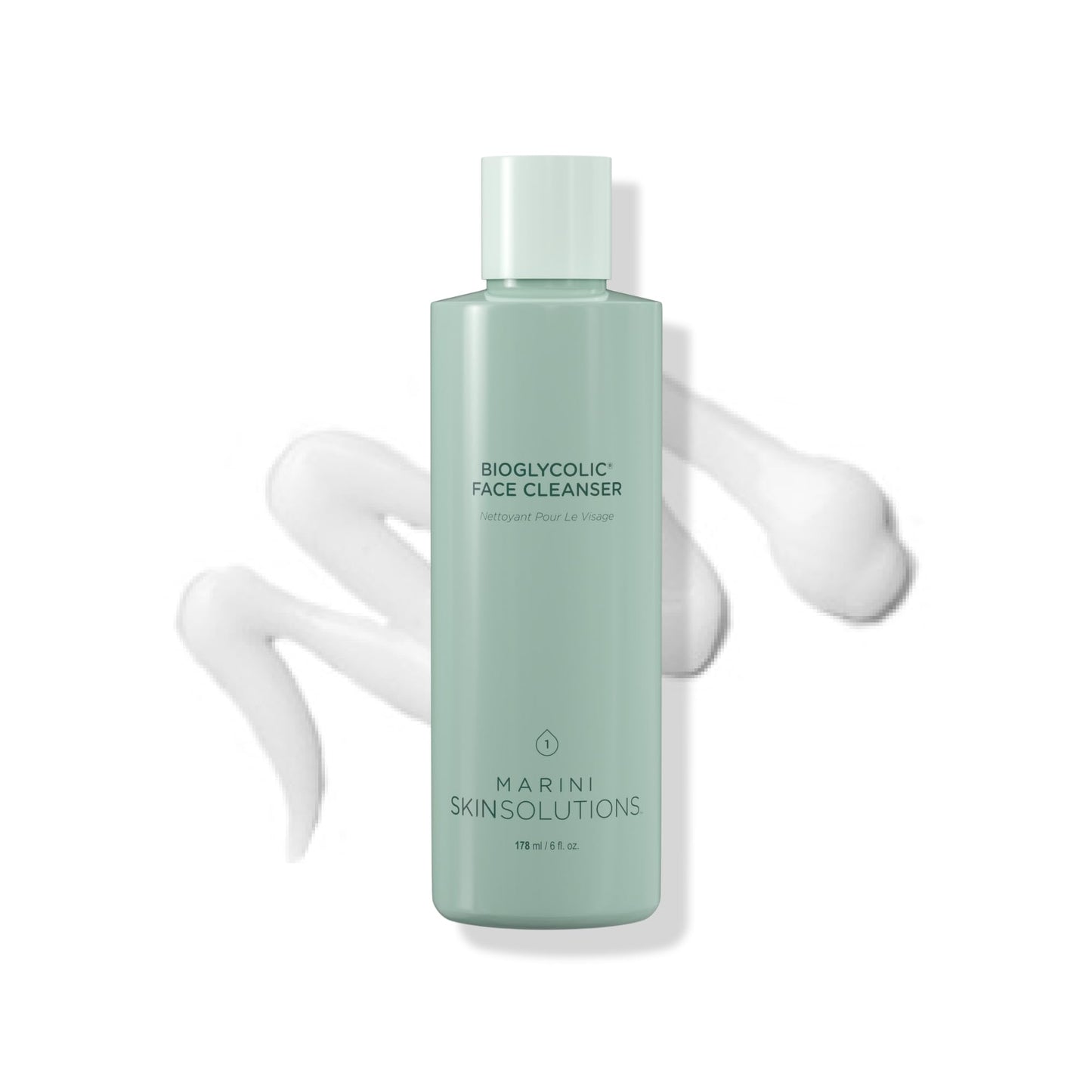 Marini SkinSolutions Bioglycolic Face Cleanser - Gentle Resurfacing Facial Wash with Glycolic Acid - Non Foaming, Non Irritating - Cruelty Free - Made in the USA - 6 fl oz