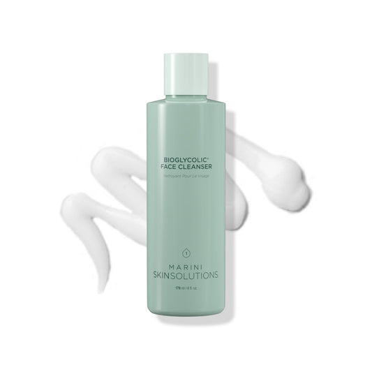 Marini SkinSolutions Bioglycolic Face Cleanser - Gentle Resurfacing Facial Wash with Glycolic Acid - Non Foaming, Non Irritating - Cruelty Free - Made in the USA - 6 fl oz