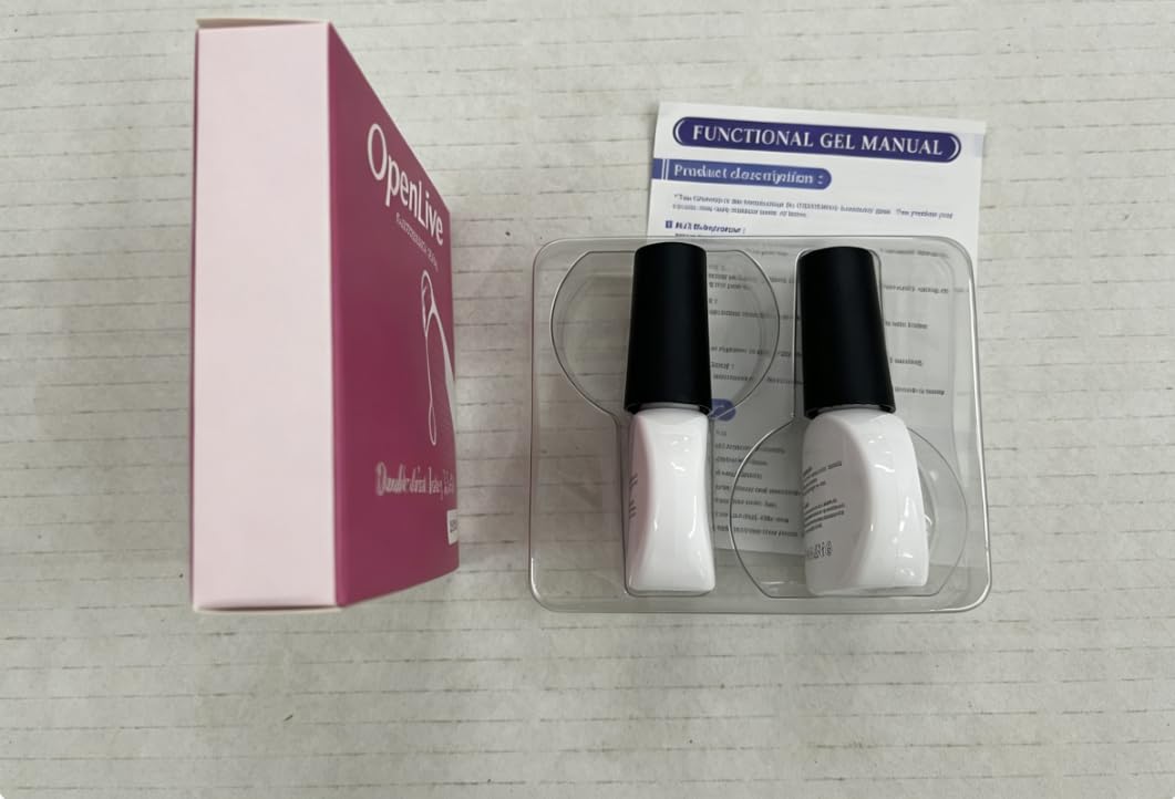 OpenLive 2 Bottle 10ml Gel Base Coat and Top Coat Set - No Wipe Quick Drying Long Lasting Glossy Gel Polish for Home DIY and Salon