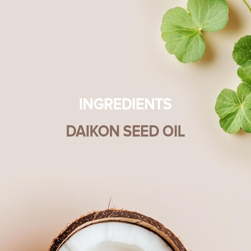 Hairprint Daikon Seed Oil | Lightweight Moisturizer & Conditioner | Nourishes & Softens Hair & Skin | Rich in Essential Fatty Acids & Vitamins | Non-Greasy | Non-Toxic Formula (4 Fl Oz)