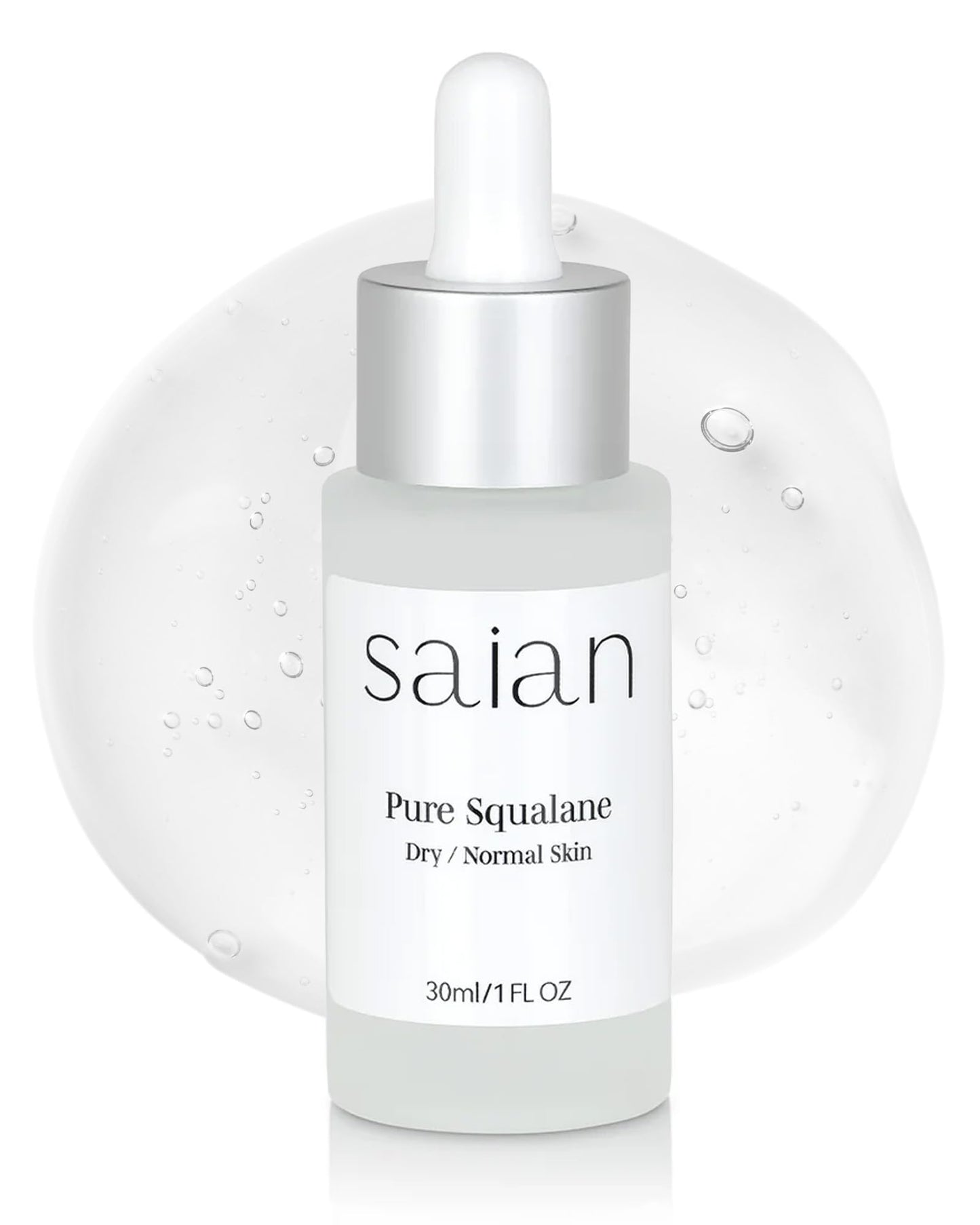 Saian Pure Squalane Oil for Face - Olive-Derived Facial Moisturizer for Dry, Sensitive, or Oily Skin - Hydrating, Non-Greasy, Gentle Skincare Essential for Daily Barrier Support & Radiant Glow - 30 ml