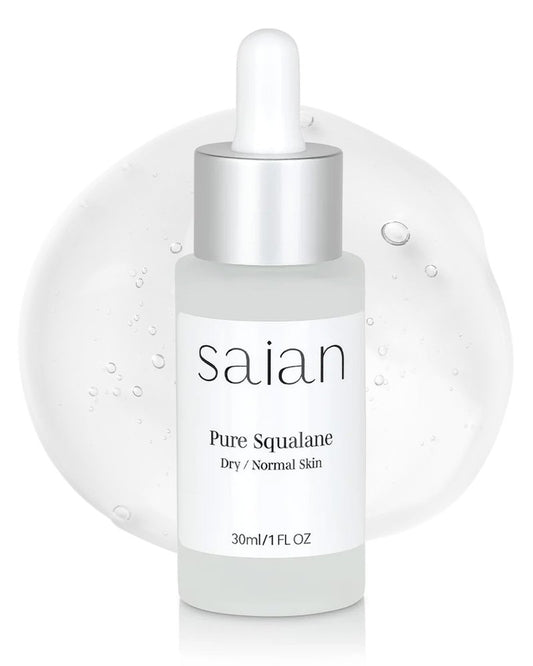 Saian Pure Squalane Oil for Face - Olive-Derived Facial Moisturizer for Dry, Sensitive, or Oily Skin - Hydrating, Non-Greasy, Gentle Skincare Essential for Daily Barrier Support & Radiant Glow - 30 ml