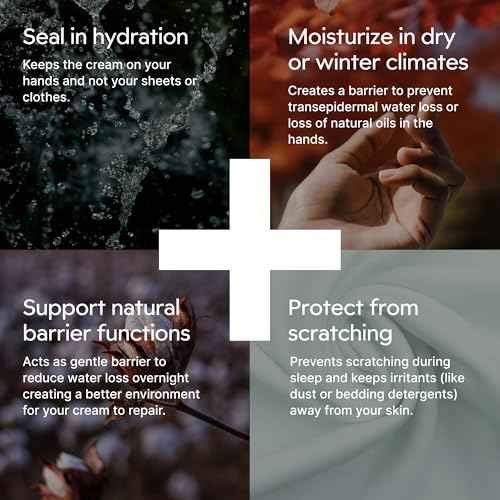 Clearbody Organics 100% Organic Cotton Gloves - 5 Pairs, Medium, White - Overnight Moisturizing White Gloves for Dry Hands