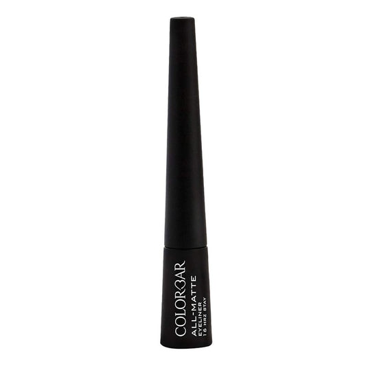 Colorbar All-Matte Eye Liner - Liquid Eyeliner with Innovative Applicator for Precision - Quick-Drying and High-Pigment - 001 Matte Black - 0.08 oz