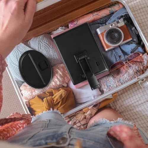 Lighted Makeup Mirror with Lights 16 Led Vanity Makeup Mirror with Adjustable Brightness and 180 Degree Rotation Touch Screen Dual Power Supply Gifts for Teens Girls Women