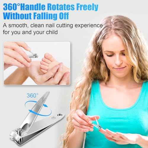 HOFASON 100 Pcs Nail Clippers Bulk for Men Women Adult, Professional Stainless Steel Fingernail & Toe Nail Clipper Cutter Set Travel Manicure Pedicure Trimmer Kit Gift for Homeless Supplies